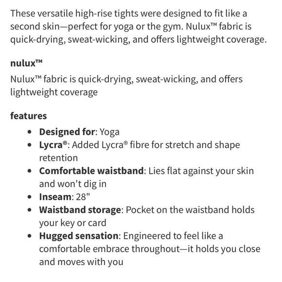 Lululemon Wunder Under High Rise Tight Nulux Foliage Moody Blues Black Size 12 - Picture 5 of 16